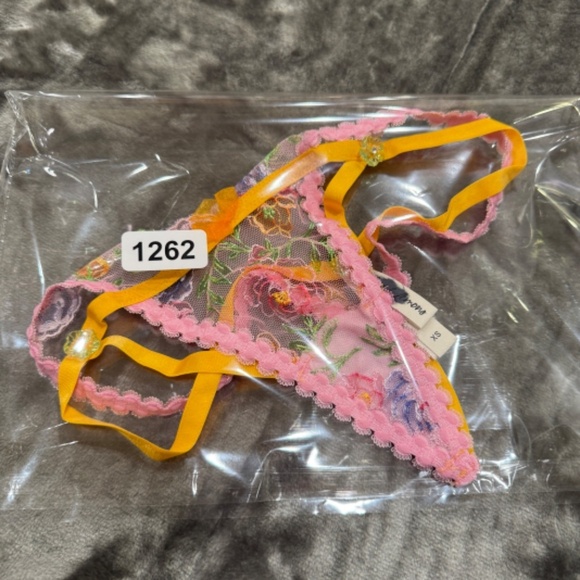New! For Love And Lemons Sorbet Rose Panty pink orange 31262 - Picture 14 of 14